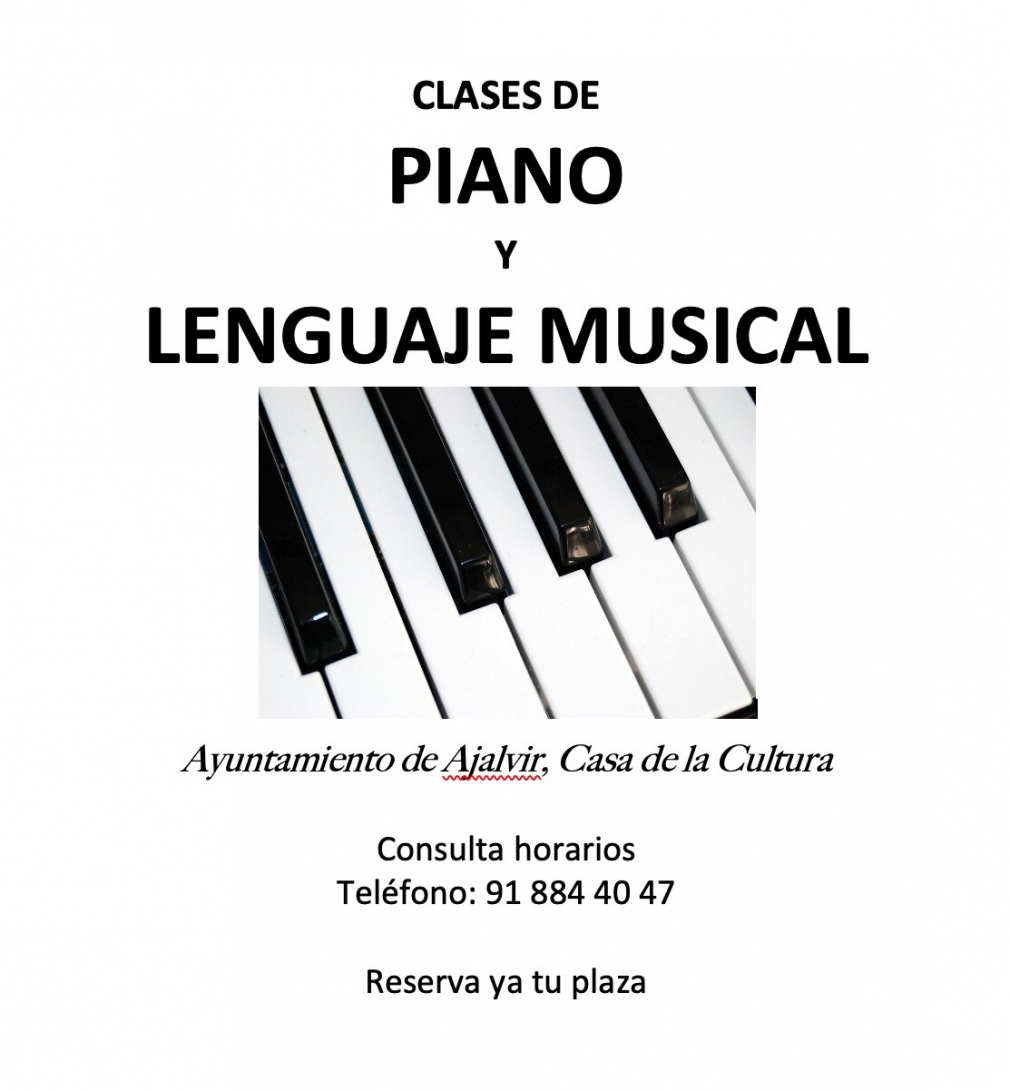 CLASES DE PIANO Y LENGUAJE MUSICAL