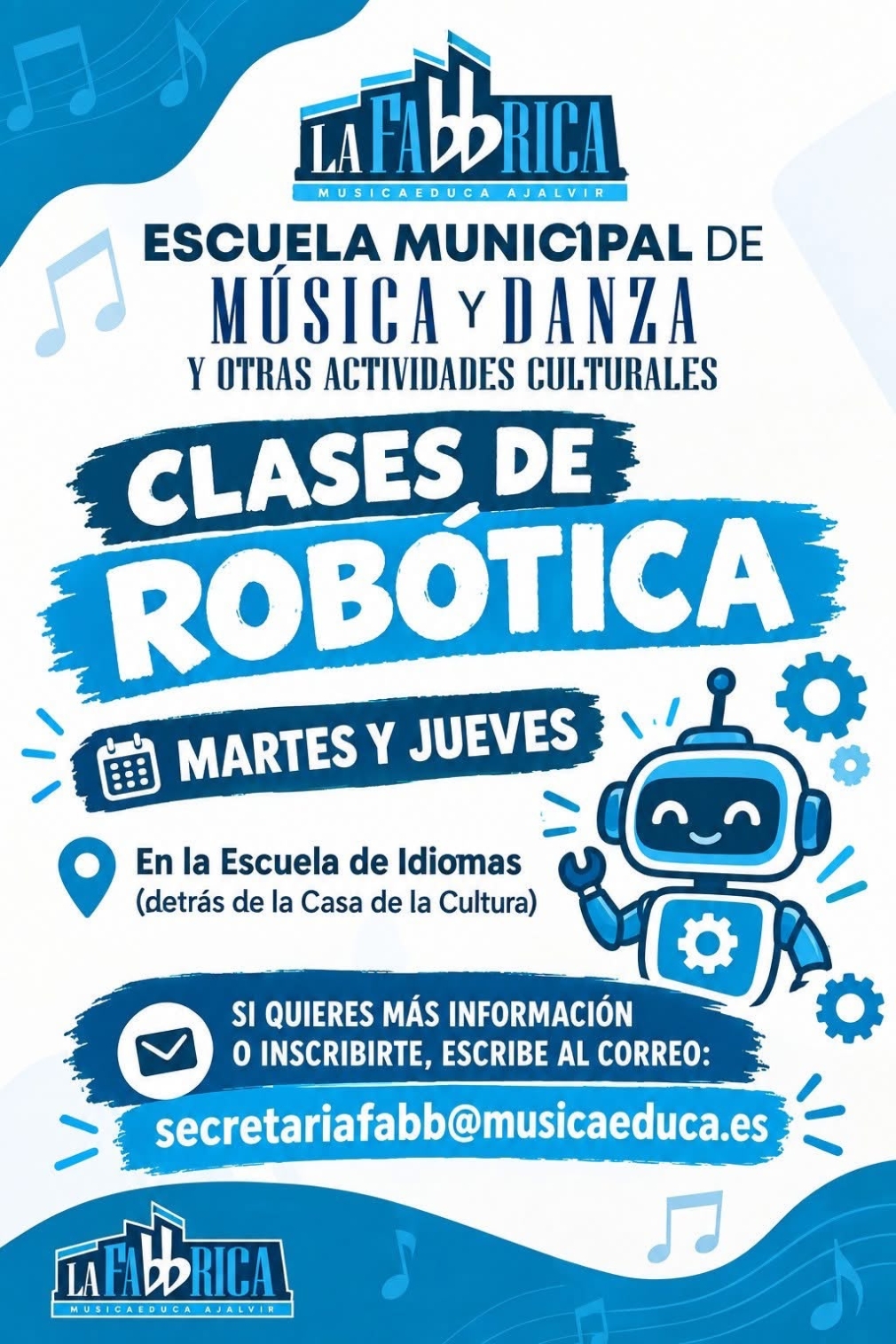 Escuela Municipal de Música y Danza: Clases de Robótica