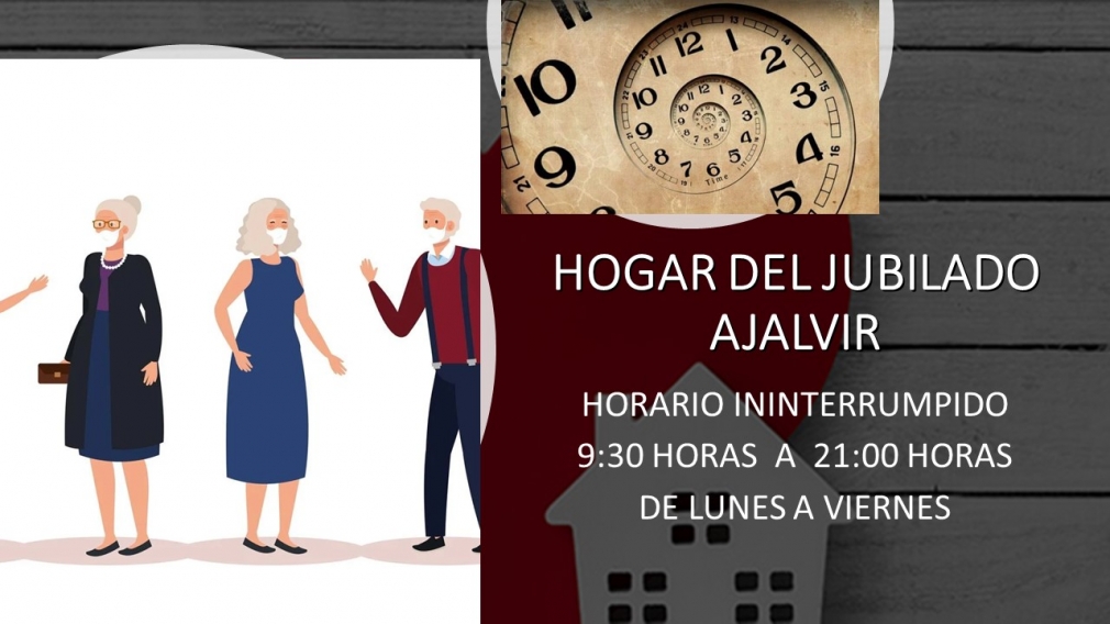 HORARIO HOGAR DEL JUBILADO DE AJALVIR