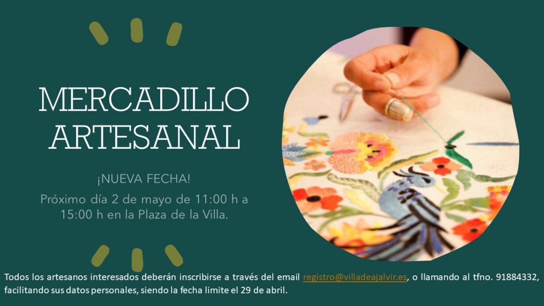 ¡NUEVA FECHA! MERCADILLO ARTESANAL