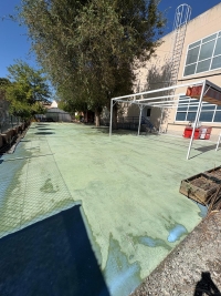 Finalizan los trabajos de mejora y acondicionamiento del patio del Hogar del Jubilado de Ajalvir