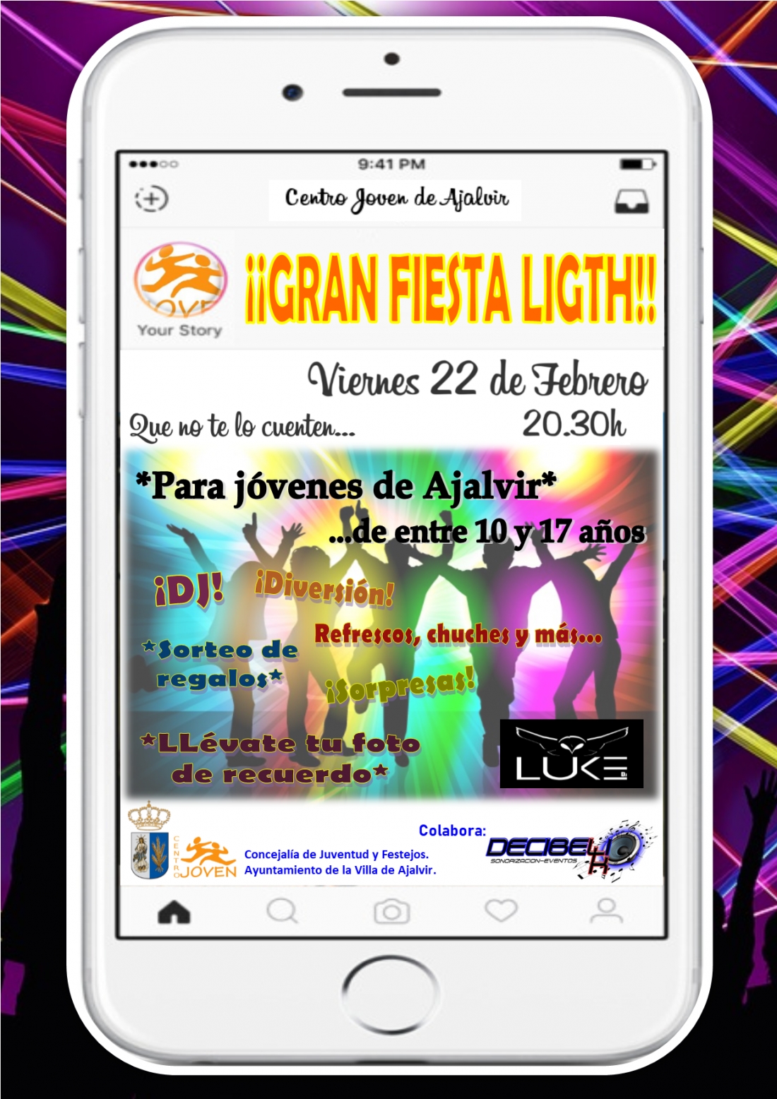 Fiesta light en el Centro Joven. Viernes 22 de Febrero