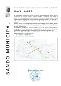 RESTRICCIONES AL TRÁFICO EN LA C/. LA FUENTE