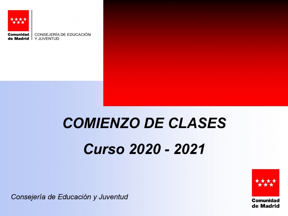 COMIENZO DE CLASES CURSO 20/21