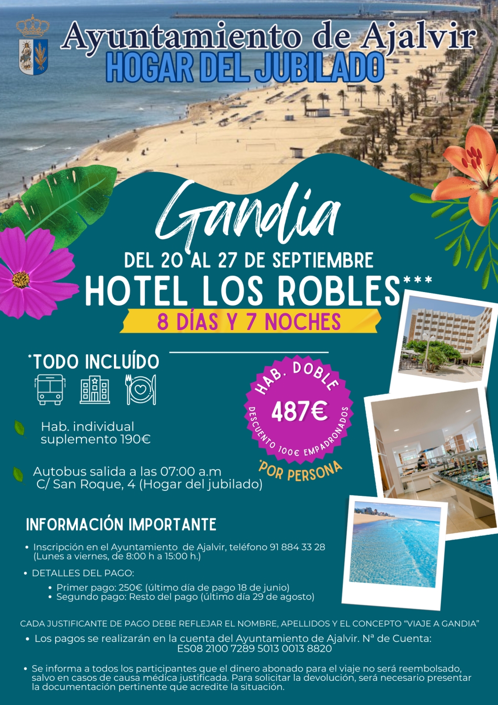 VIAJE A GANDIA DEL HOGAR DE JUBILADOS DE AJALVIR