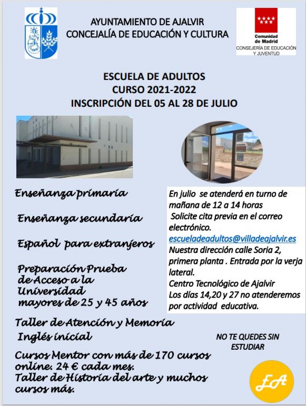 ESCUELA DE ADULTOS CURSO 2021-2022