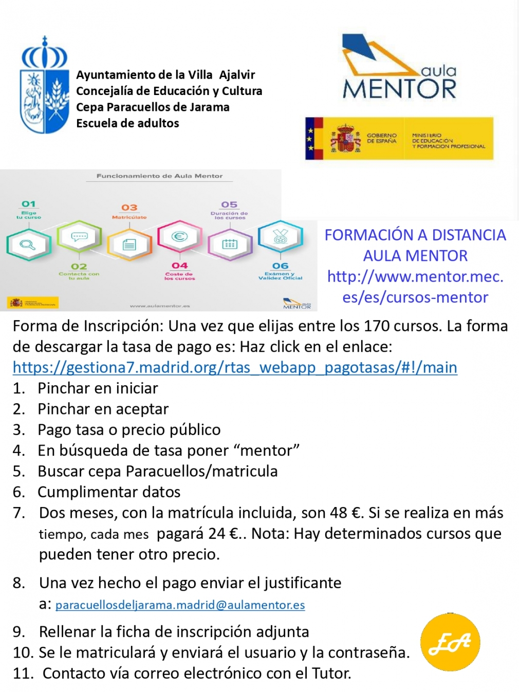 FORMACIÓN A DISTANCIA AULA MENTOR