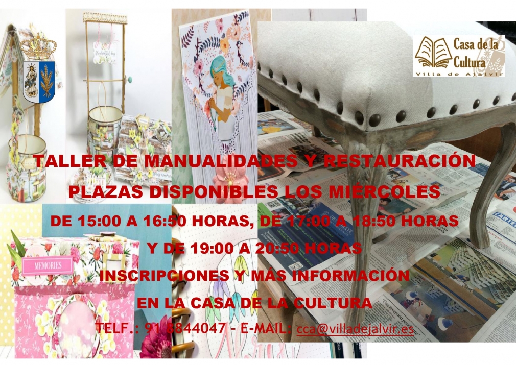 TALLER DE MANUALIDADES Y RESTAURACIÓN PARA ADULTOS