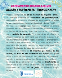 PREINSCRIPCIONES CAMPAMENTO URBANO - AGOSTO Y SEPTIEMBRE