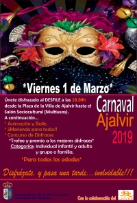 Fiesta de Carnaval en Ajalvir. Viernes 1 de Marzo