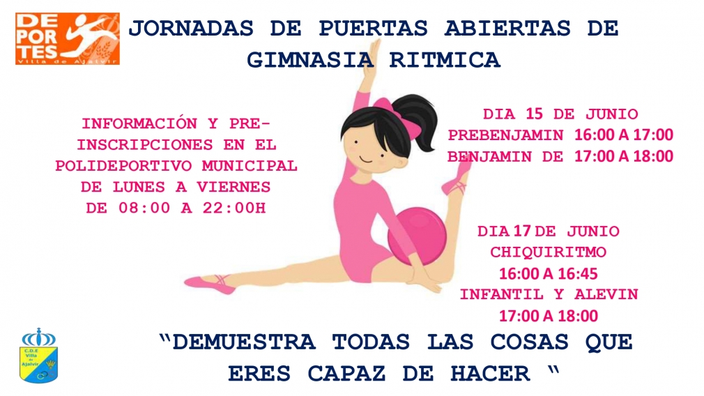 JORNADAS DE PUERTAS ABIERTAS DE GIMNASIA RITMICA