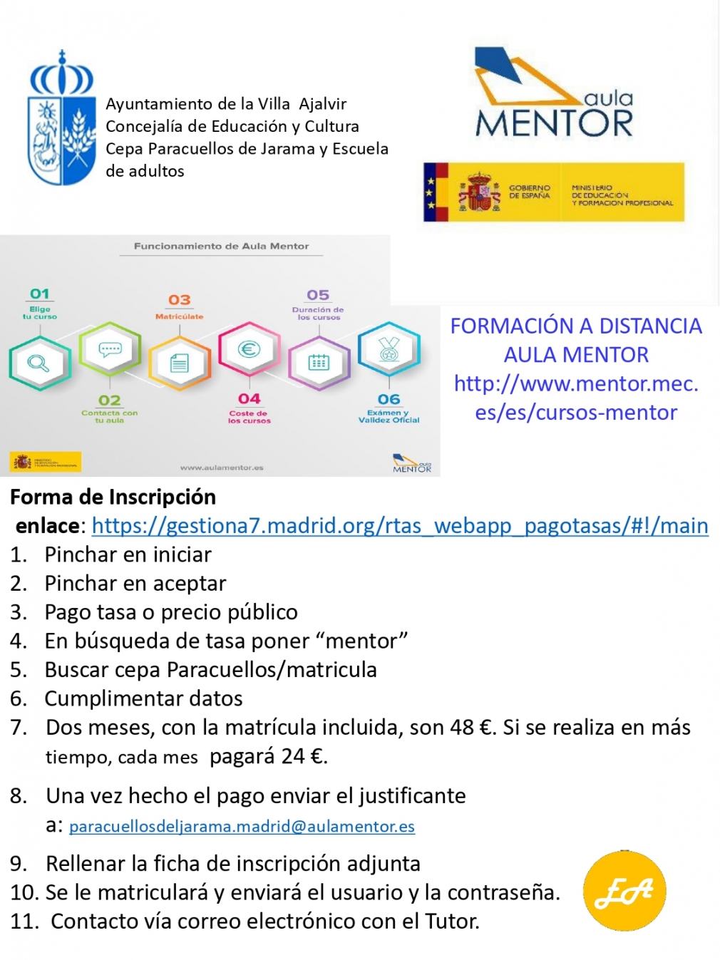 FORMACIÓN A DISTANCIA AULA MENTOR