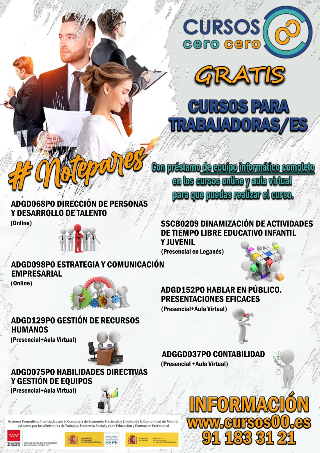 CURSOS GRATUITOS PARA TRABAJADORES ABRIL