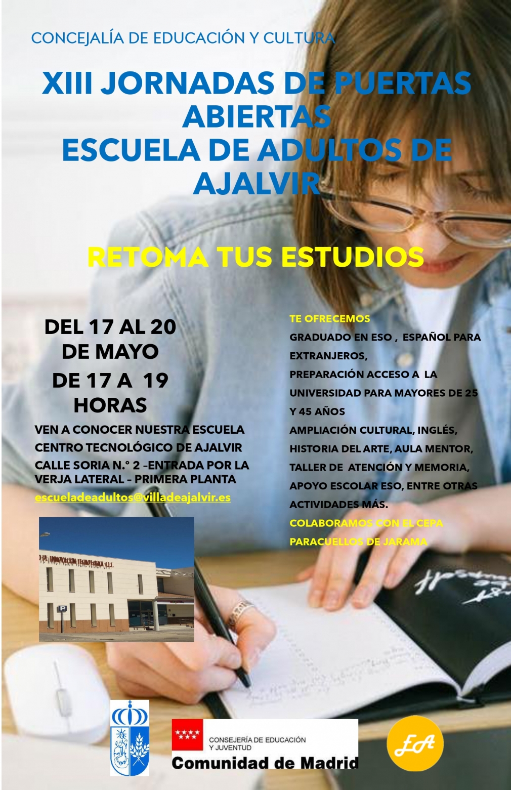 XIII JORNADAS DE PUERTAS ABIERTAS ESCUELA DE ADULTOS DE AJALVIR