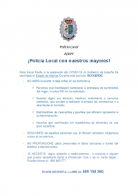 PRECAUCIONES PARA NUESTROS MAYORES