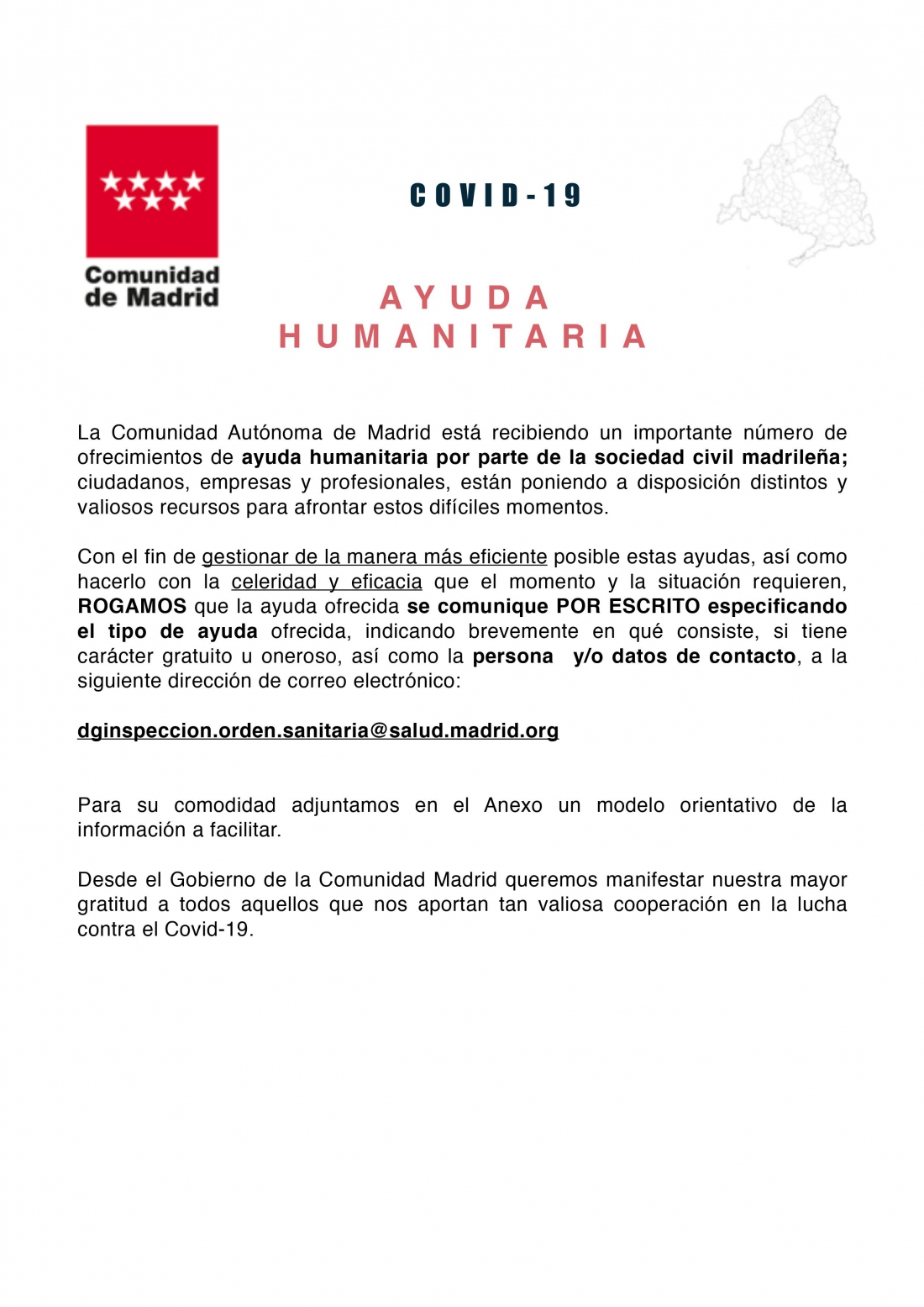 AYUDA HUMANITARIA