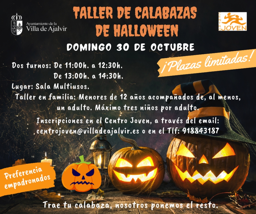 TALLER  DE DECORACIÓN DE CALABAZAS HALLOWEEN 2022